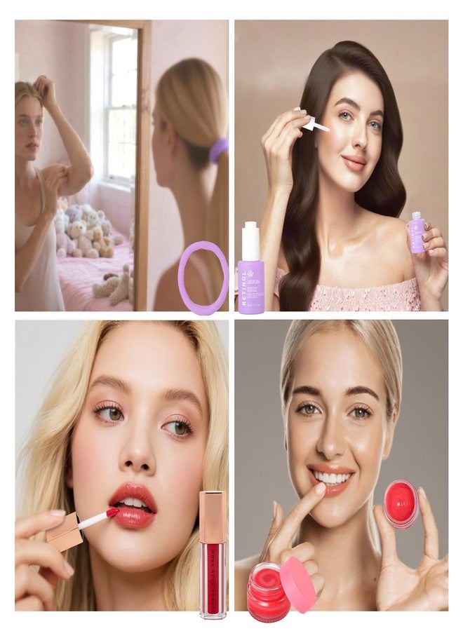 را روز اسكا ٥٥ قطعة هدايا عيد الحب للنساء، عبوة قناع الوجه باللافندر، مجموعة ترطيب البشرة، قناع جل ليلي، قناع طيني، سيروم حمض الهيالورونيك للوجه، عيد الميلاد، عيد الميلاد، عيد الأم - Image 4